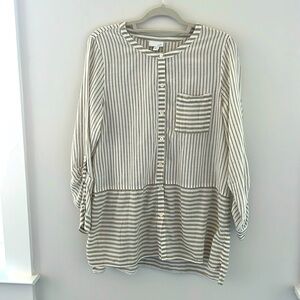 J. Jill 100%Cotton striped blouse size L